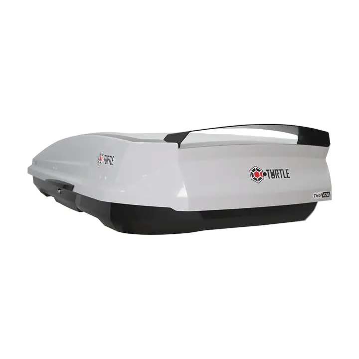 Takboks Turtle Tirol 420 Hvit │ Skiboks Roof Box 420 - White Piano Edition Image 8