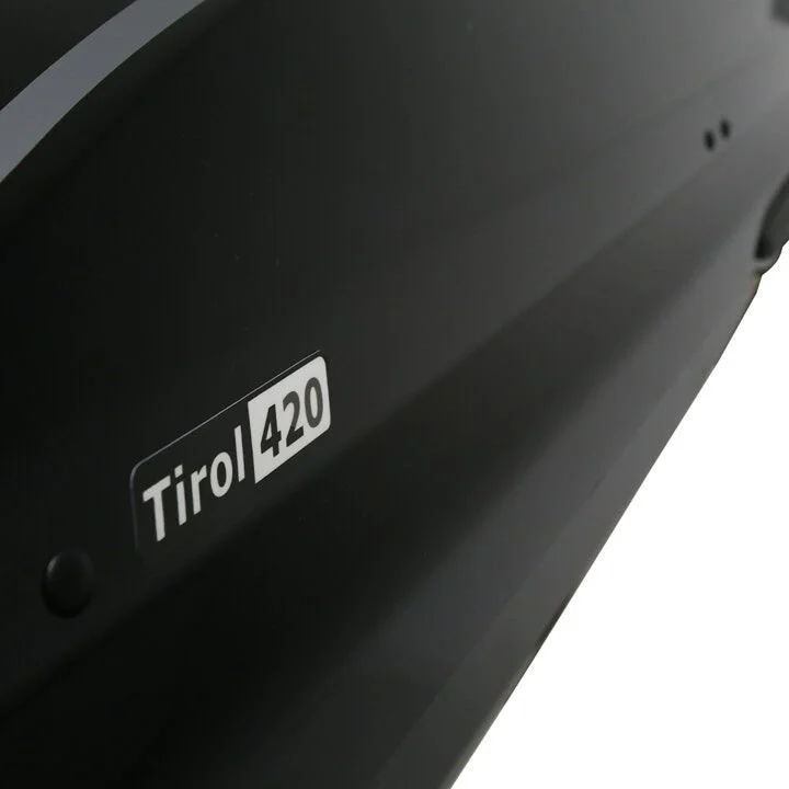 Takboks Turtle Tirol 420 Svart │ Skiboks Roof Box 420 - Black Piano Edition – bilde 16