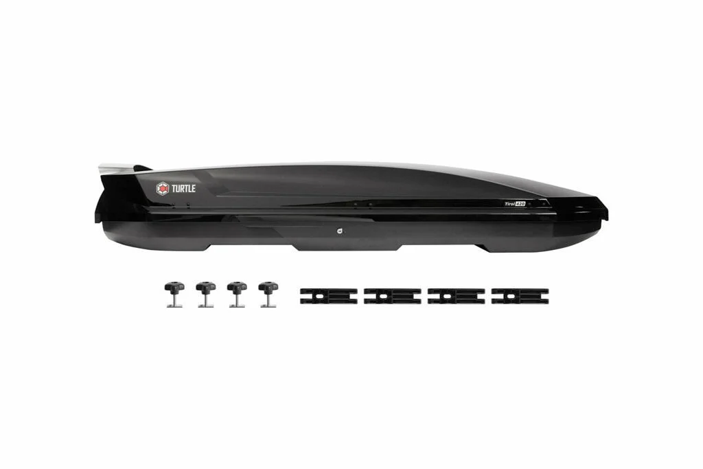 Takboks Turtle Tirol 420 Svart │ Skiboks Roof Box 420 - Black Piano Edition – bilde 17