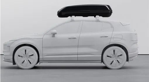 Takboks Volvo Travel Space Design 400 │ Skiboks Genuine® Roof Box Quick Attachment System - Black Edition – bilde 4