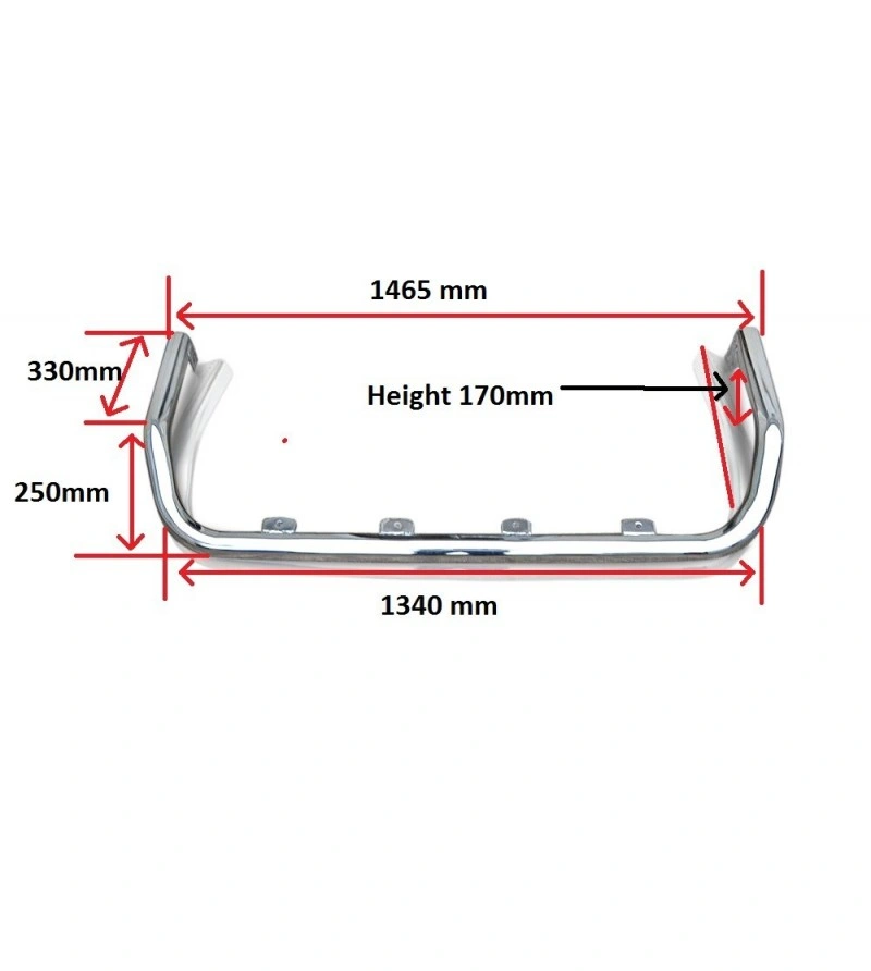 Takbøyle Mercedes Sprinter 2007 -> │ For H2/H3 - L&S High-Gloss Rustfritt Stål – bilde 4