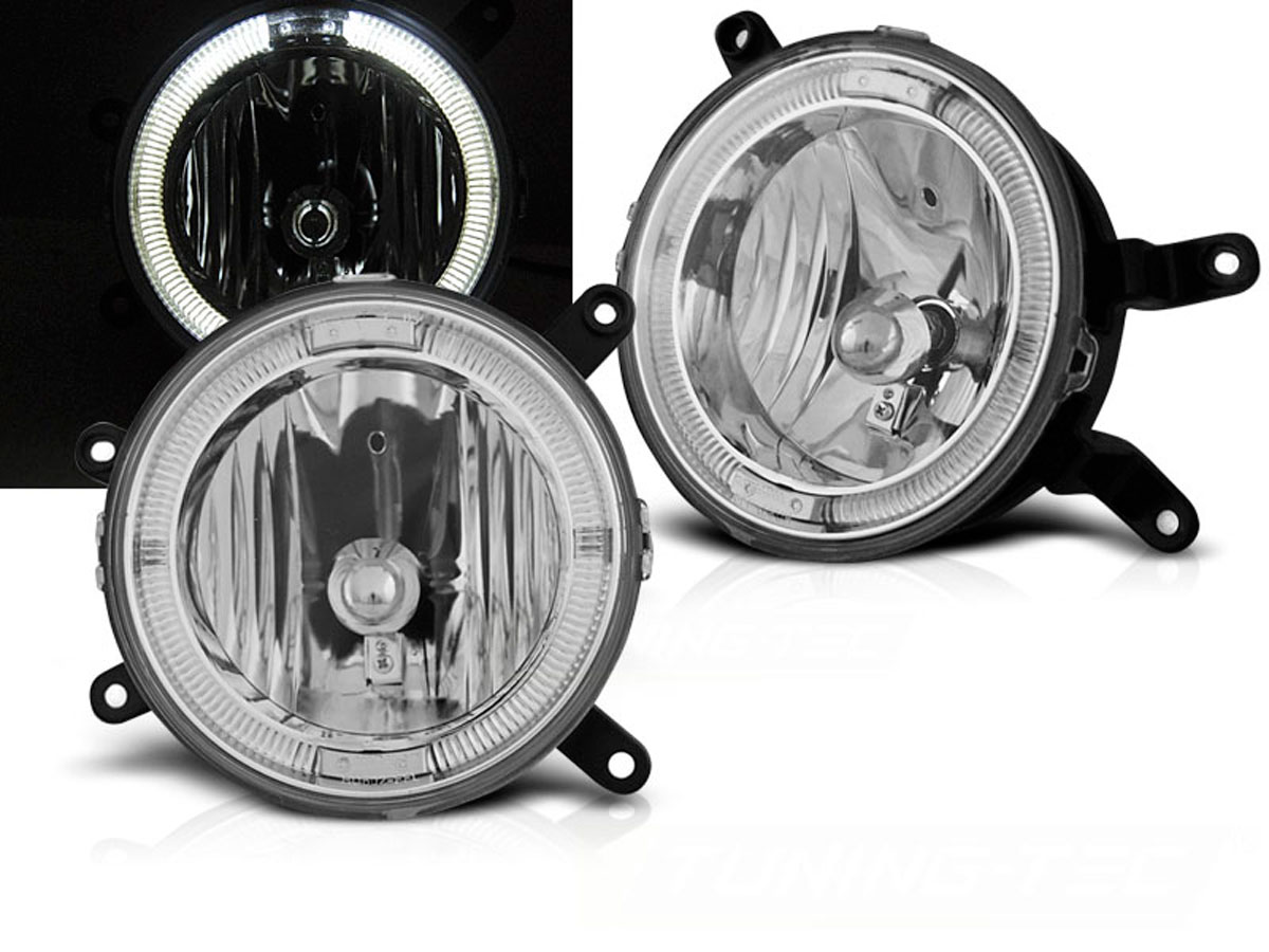 Tåkelys FORD MUSTANG 2004-2009 ANGEL EYES CHROME - sett 2 stk.
