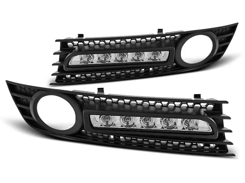 Tåkelys gitter med dioder LED AUDI A4 (B6) 2001 - 2004 BLACK - sett 2 stk.