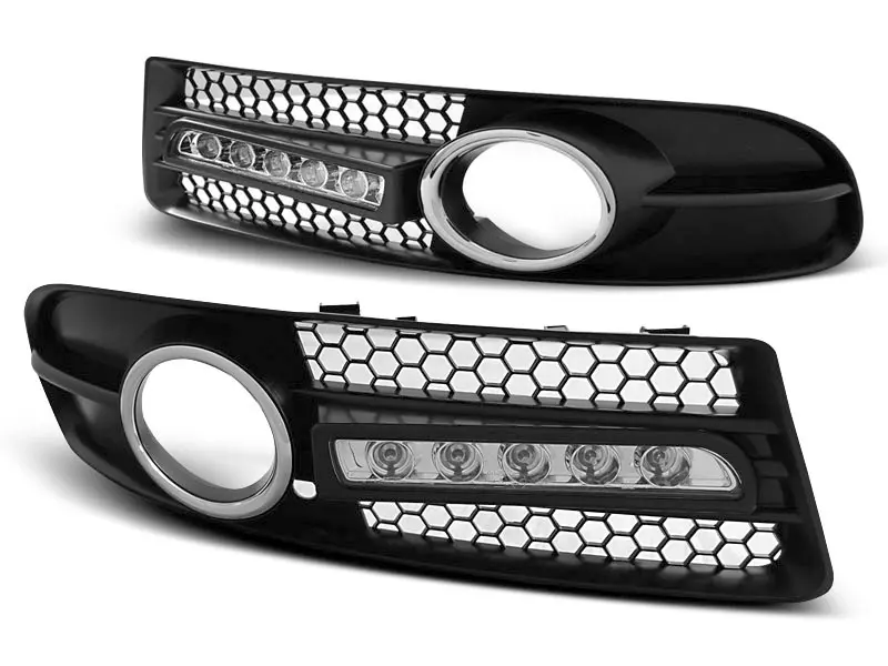 Tåkelys gitter med dioder LED Audi A4 B7 2004 - 2008 │ BLACK S-LINE - sett 2 stk.