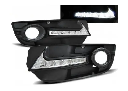 Tåkelys gitter med dioder LED Audi Q5 8R 2008 - 2016 │ BLACK - sett 2 stk.