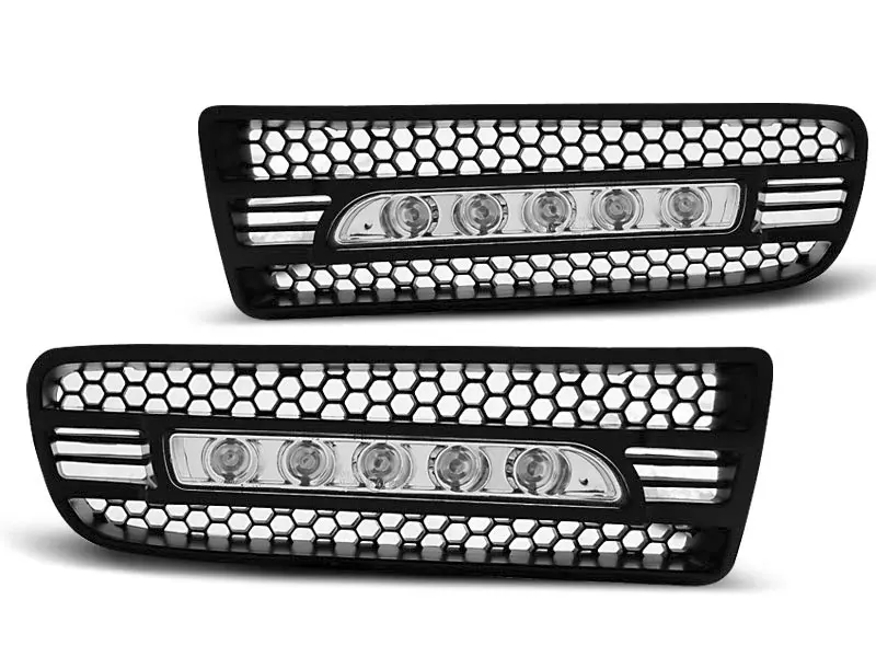 Tåkelys gitter med dioder LED VW GOLF 4 1997- 2003 BLACK sett 2 stk.
