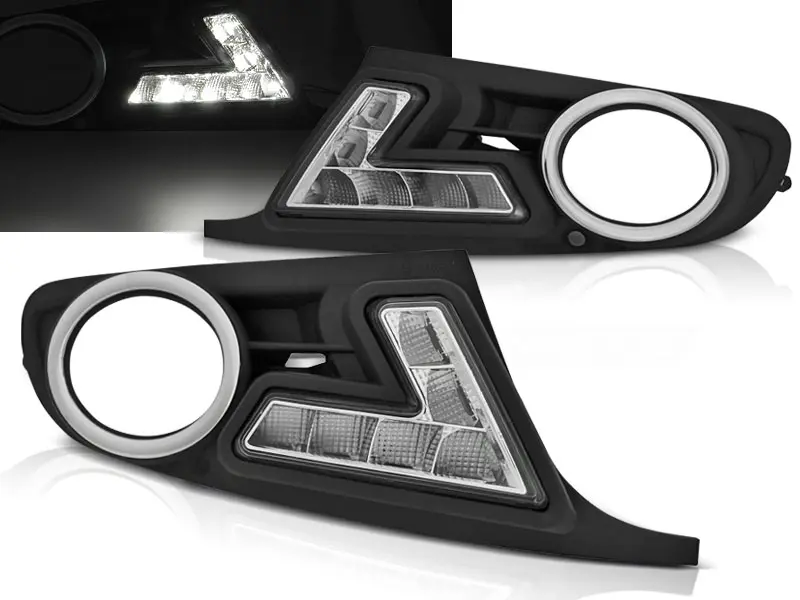Tåkelys gitter med dioder LED  VW GOLF 6 2008-2016  BLACK - sett 2 stk.