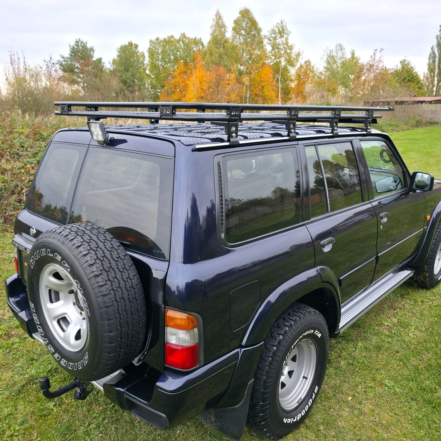 Takgrind D-G4x4 Nissan Patrol (Y60 / Y61) Long │ Takstativ plattform med stålnett - 247 x 133 cm – bilde 10