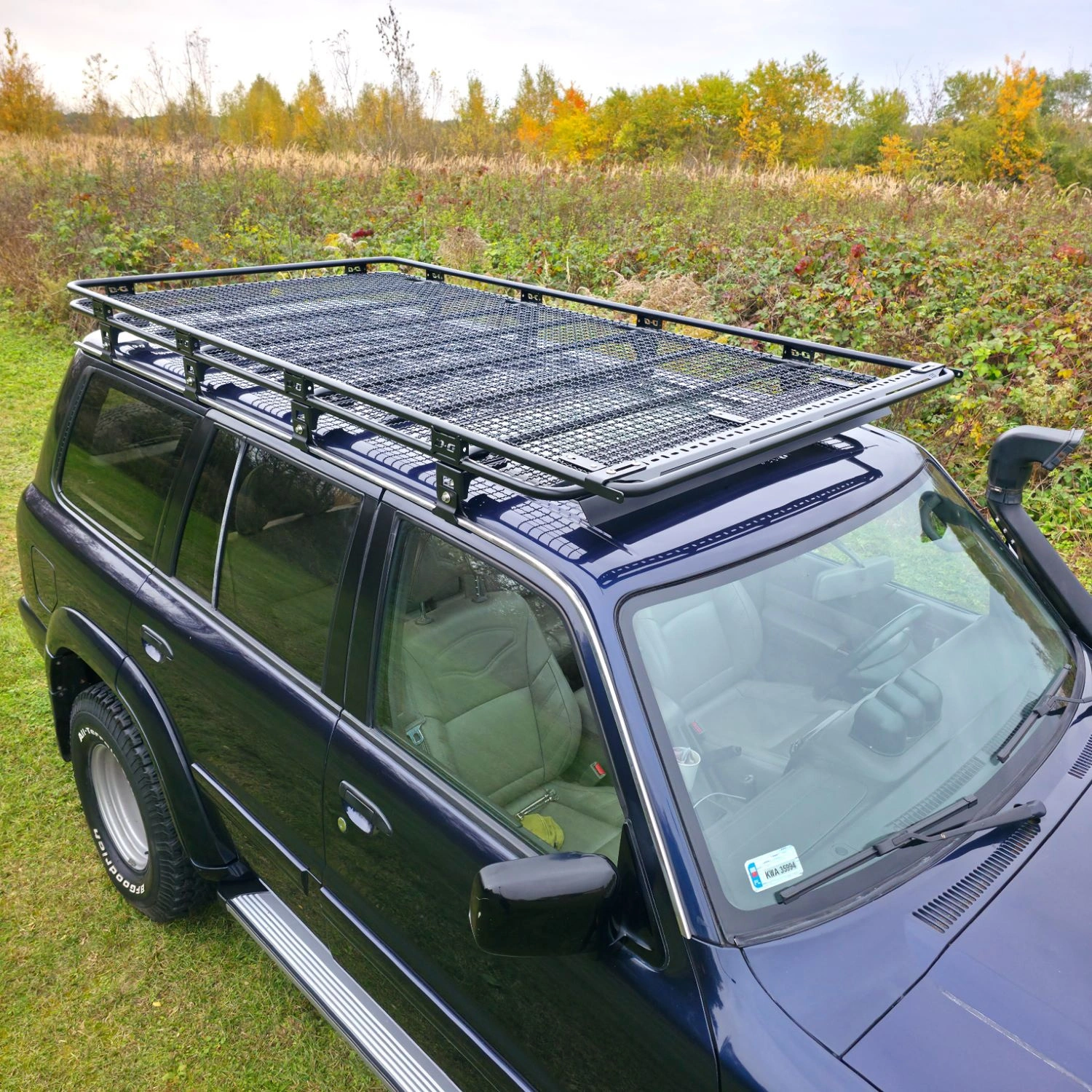 Takgrind D-G4x4 Nissan Patrol (Y60 / Y61) Long │ Takstativ plattform med stålnett - 247 x 133 cm – bilde 11