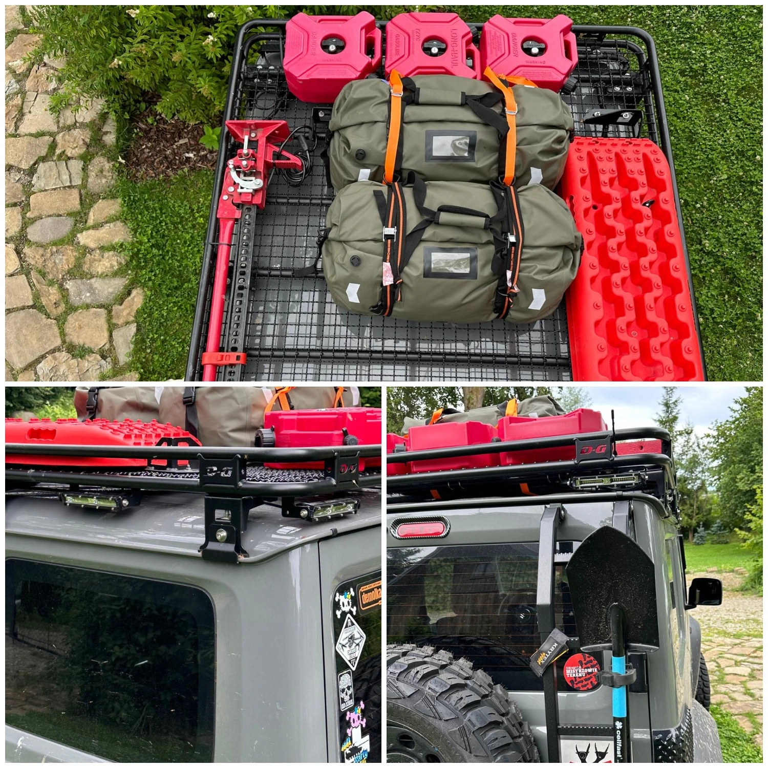 Takgrind D-G4x4 Nissan Patrol (Y60 / Y61) Long │ Takstativ plattform med stålnett - 247 x 133 cm – bilde 2