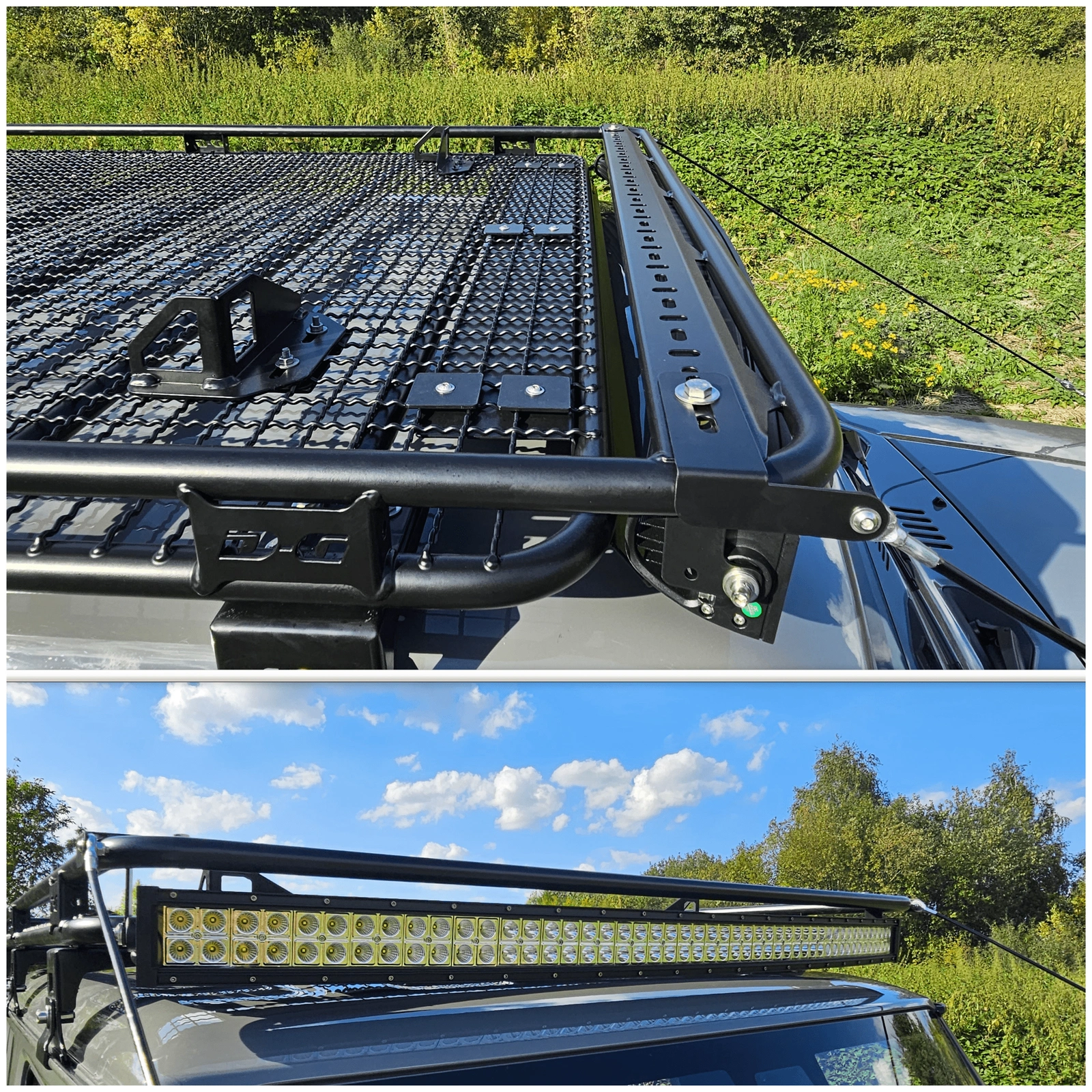 Takgrind D-G4x4 Nissan Patrol (Y60 / Y61) Long │ Takstativ plattform med stålnett - 247 x 133 cm – bilde 3