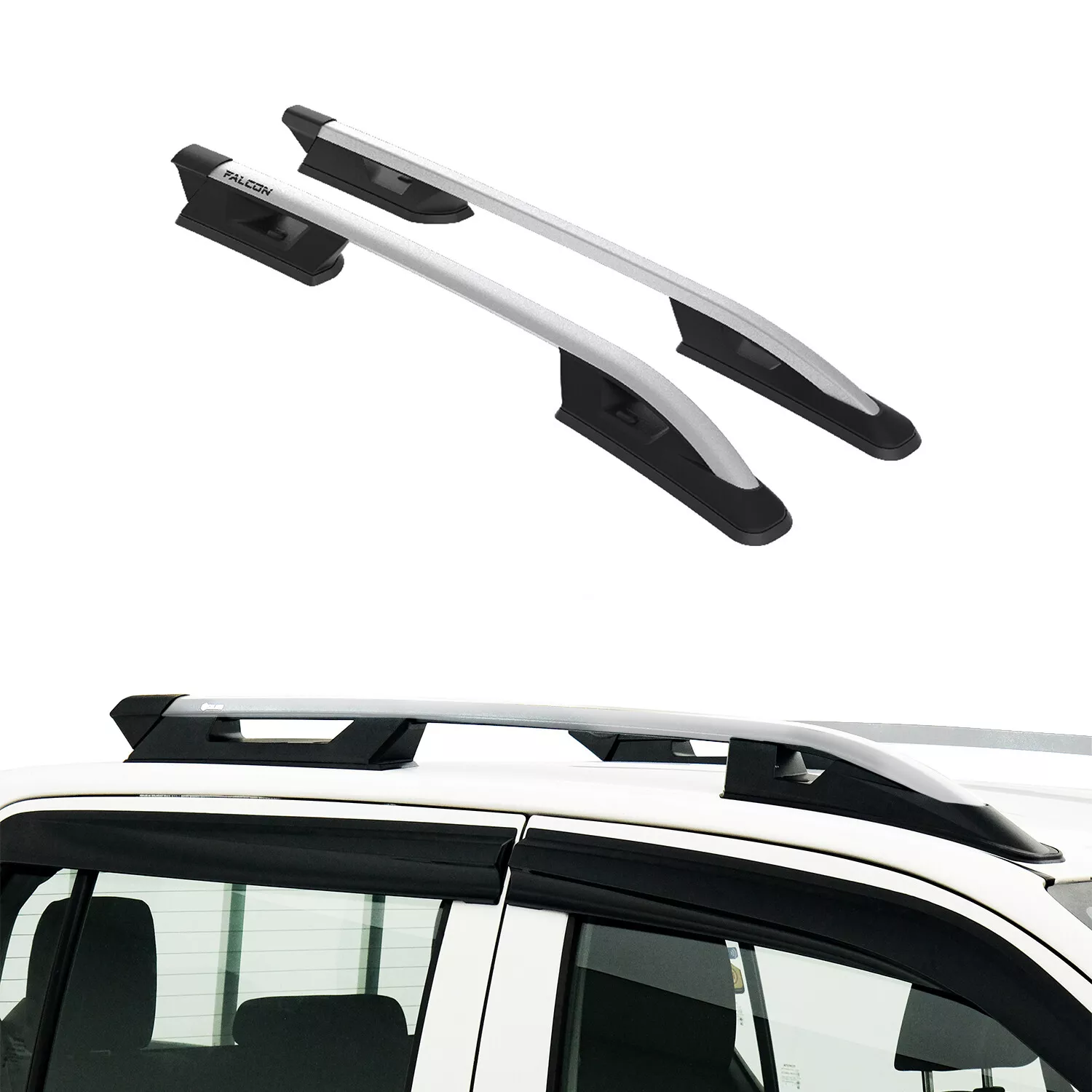 Takrails Isuzu D-Max II 2012 - 2019 │ Double Cab - Turtle Falcon Roof Rails Silver Edition – bilde 2