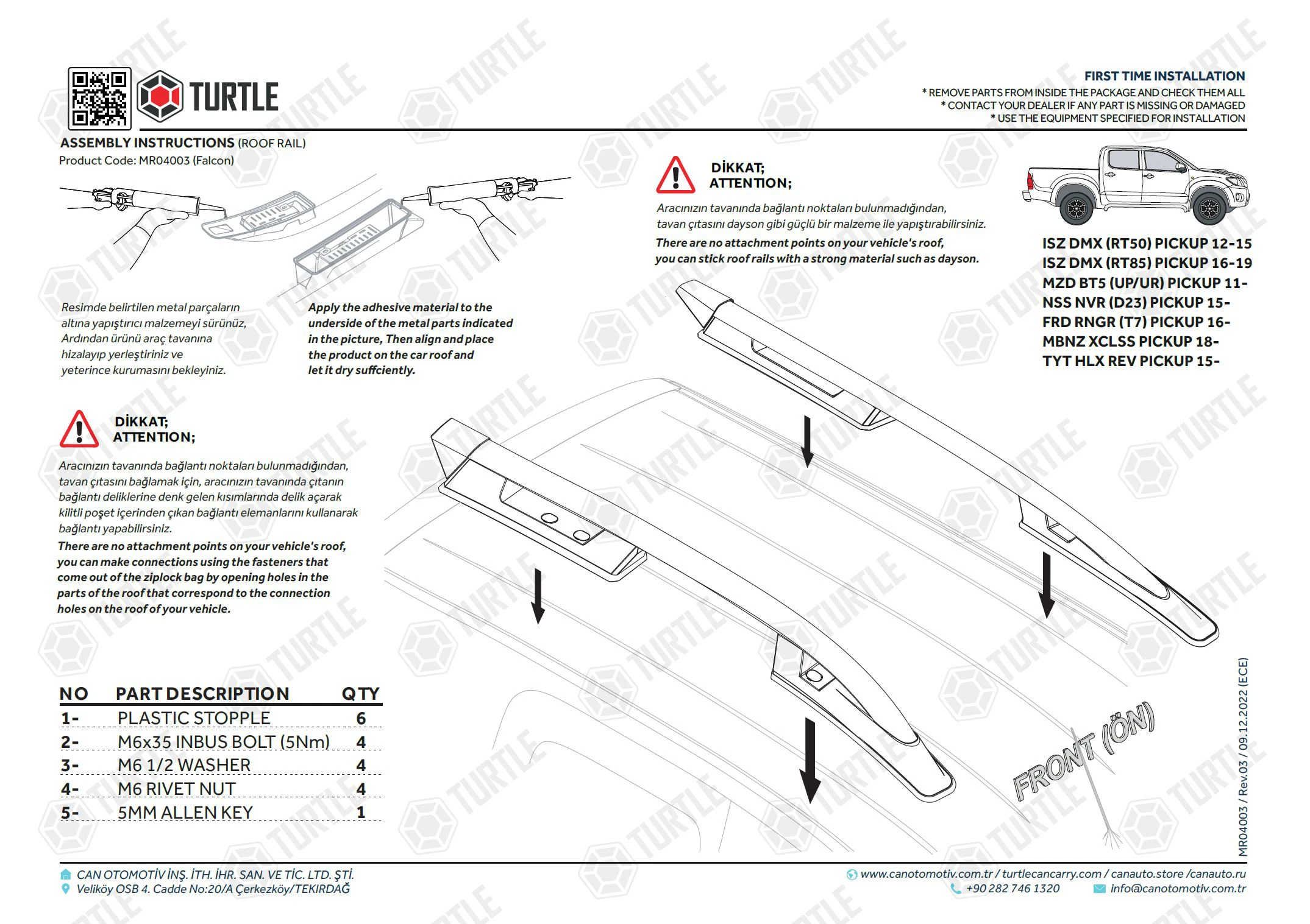 Takrails Isuzu D-Max II 2012 - 2019 │ Double Cab - Turtle Falcon Roof Rails Silver Edition – bilde 6