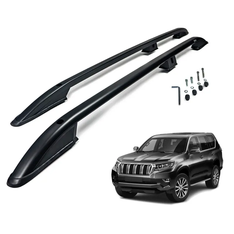 Takrails Toyota Land Cruiser J120 2002 - 2009 / J150 2009 - 2024 │ Turtle Crown Roof Rails Black - sett 2 stk.