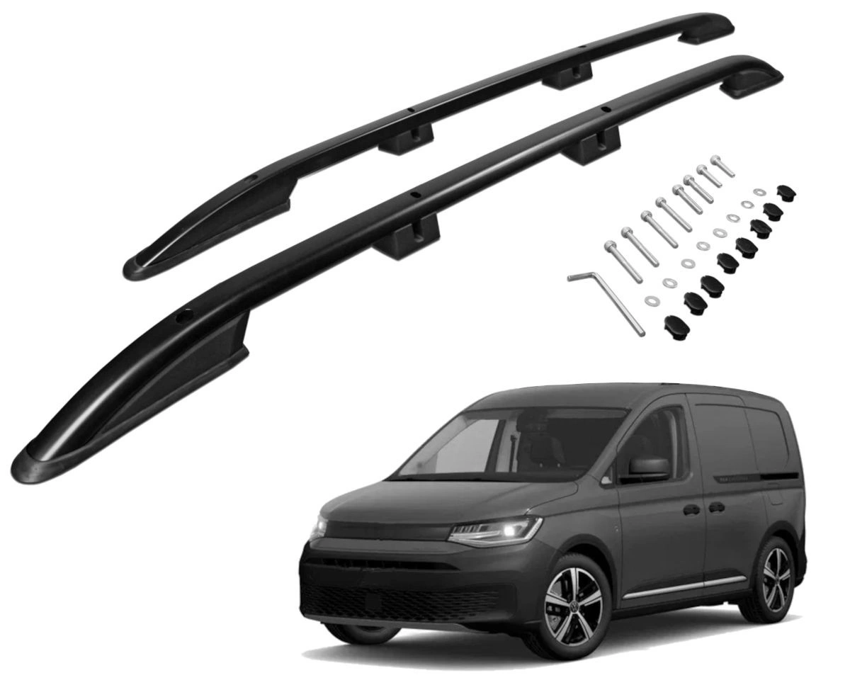 Takrails VW Caddy V Maxi 2020 -> │ LWB Lang - Turtle Crown Roof Rails Black Edition