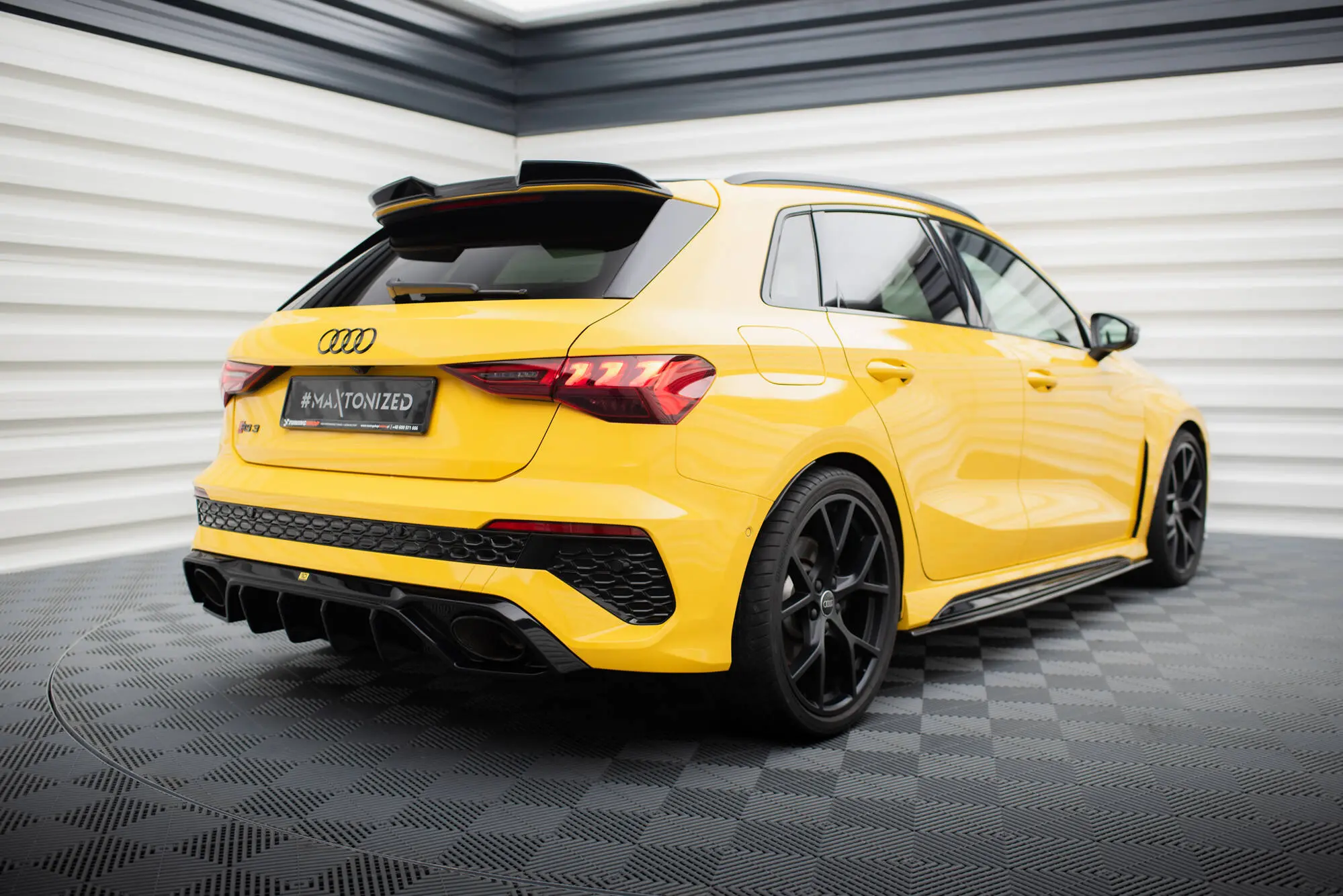 Takspoiler Audi A3/S3/RS3 8Y S-Line Sportback 2020 -> | 3D Glossy Black Edition – bilde 4