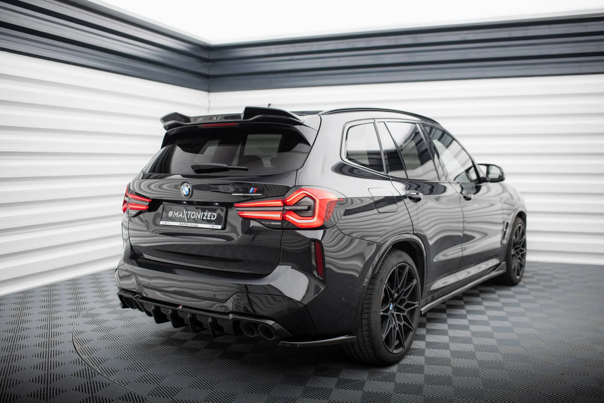 Takspoiler BMW X3 M (F97) facelift 2021 - > | 3D Glossy Black Edition – bilde 4