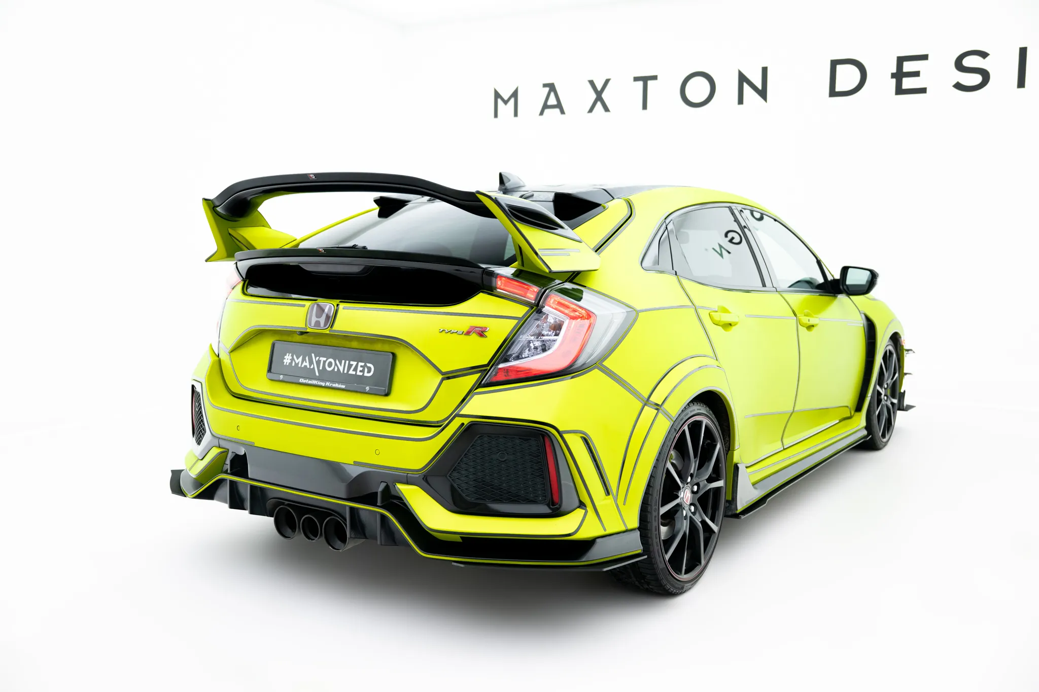 Takspoiler V.1 (øvre) V.2 Honda Civic X Type-R 2017-> | Glossy Black Edition – bilde 2