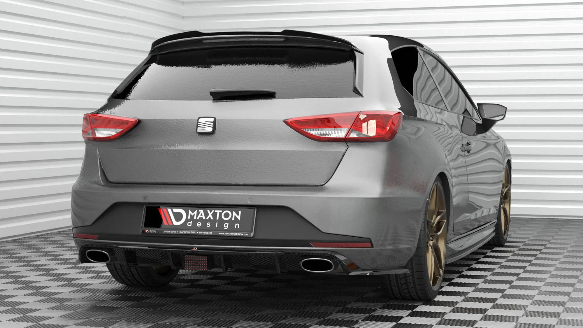 Takspoiler V.2 Seat Leon MK3 Cupra ST Facelift 2016-2020 | Glossy Black Edition