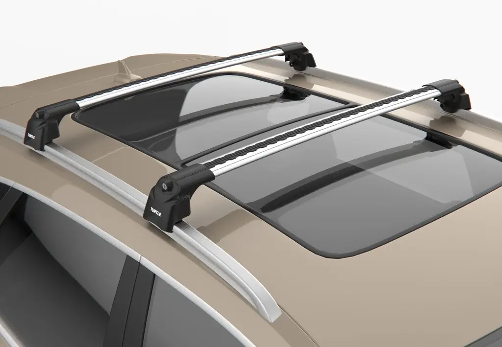 Takstativ BYD Atto 3 2021 ->  │ Turtle Air2 Roof Rack Silver - sett 2 stk. Image 1
