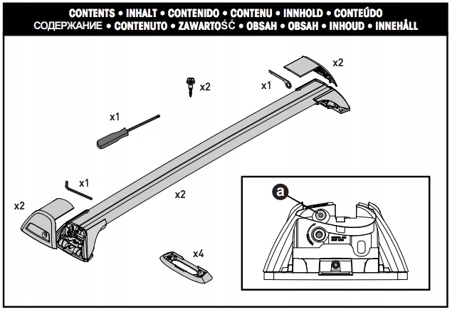 Takstativ Citroën DS3 2010 - 2016 │ Yakima Flushbar Black Edition - sett 2 stk. Image 5