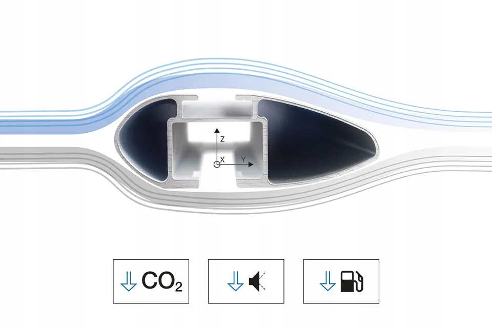 Takstativ Hyundai Inster 2025 -> │ for biler uten takrails - Cruz Airo Dark T128 Roof Racks - sett 2 stk. – bilde 4