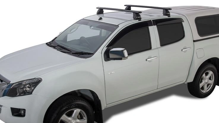 Takstativ Isuzu D-Max II Double Cab 2012 - 2019 │ for modeller uten takrails - Cruz Airo Dark T118 - sett 2 stk.