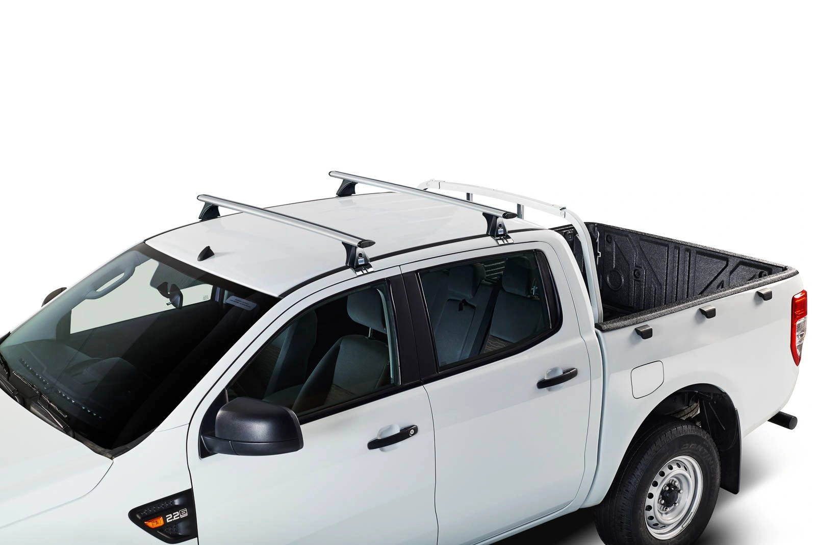 Takstativ Isuzu D-Max II Double Cab 2012 - 2019 │ for modeller uten takrails - Cruz Airo Silver T118 - sett 2 stk.