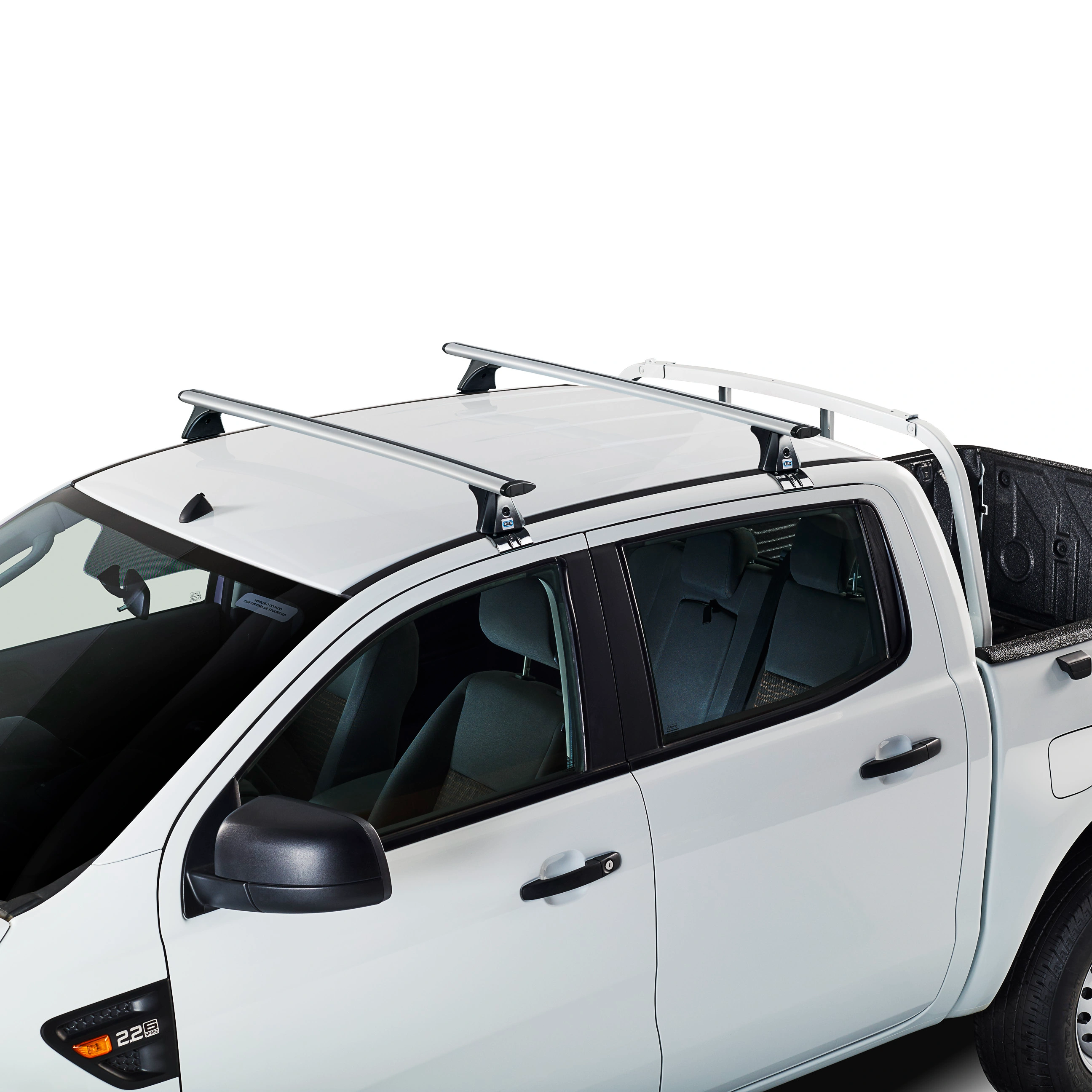 Takstativ Isuzu D-Max II Double Cab 2012 - 2019 │ for modeller uten takrails - Cruz Airo Silver T118 - sett 2 stk. – bilde 2