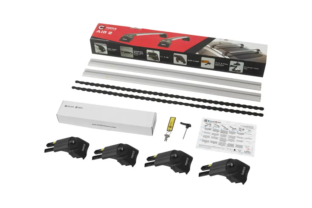 Takstativ Kia Niro I / e-Niro I / Kia Soul II / e-Soul I │ Turtle Air2 Roof Rack Silver Image 15