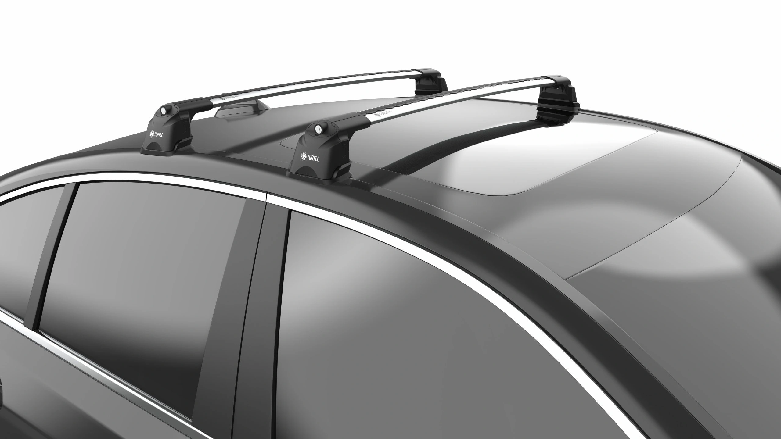 Takstativ Land Rover Range Rover (L322) 2002 - 2012 │ Turtle Air3 Roof Rack Silver - sett 2 stk.