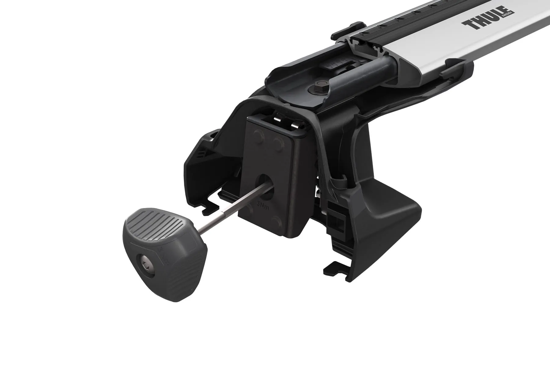 Takstativ Mercedes-Benz EQS (V297) 2021 - > │ Thule WingBar Fixpoint Edge 113/104 Silver - sett 2 stk. – bilde 4