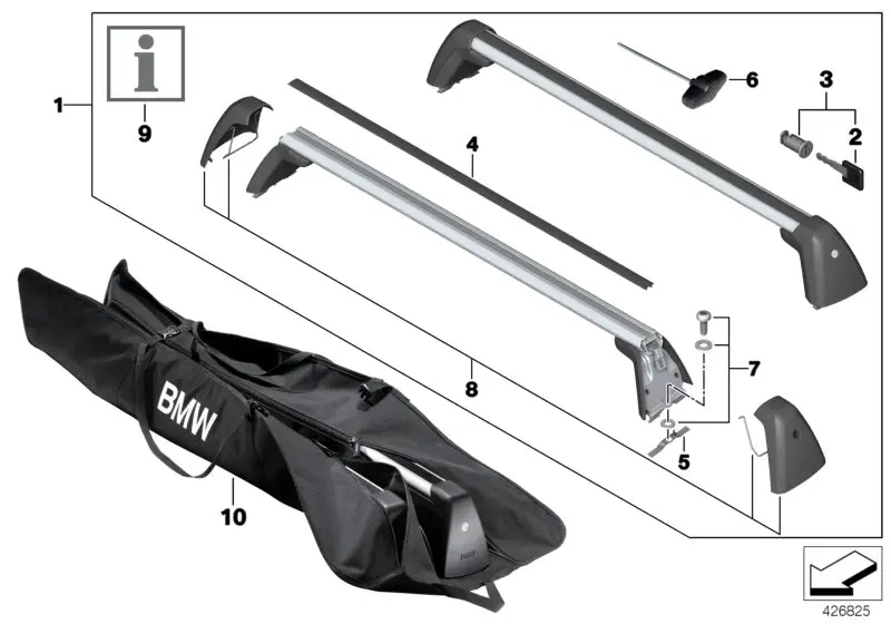 Takstativ OEM BMW 3 (F30/F31) 2011 - 2018 │ sett 2 stk. Image 10