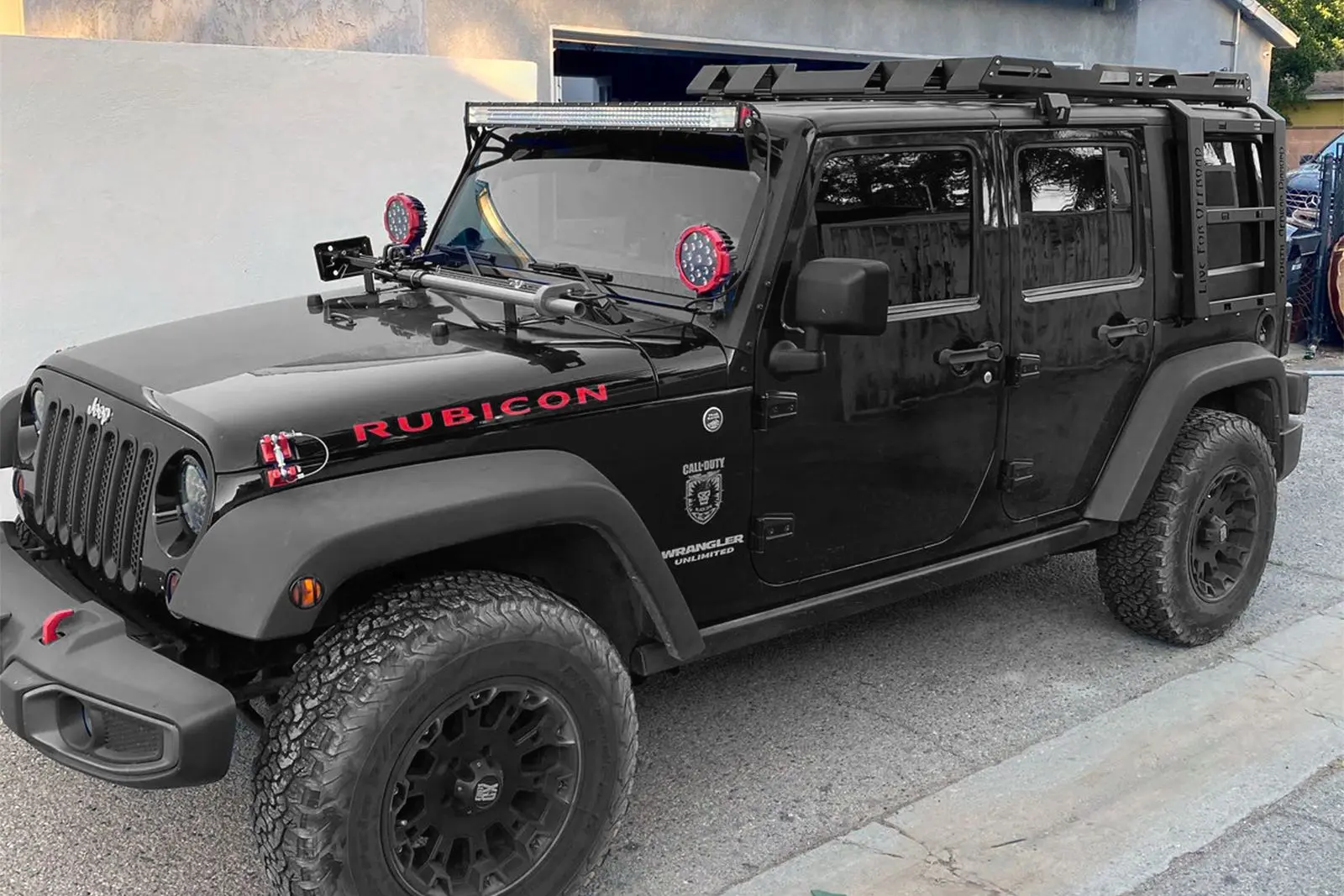 Takstativ plattform Jeep Wrangler JL 2017 -> │ Takgrind m/ stige |