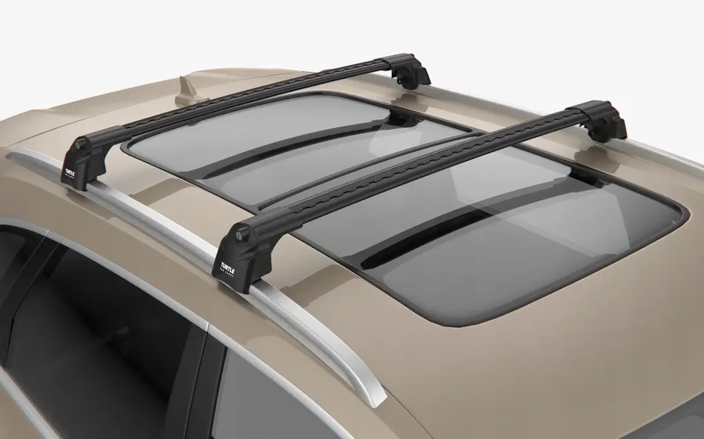 Takstativ Skoda Enyaq  iV 2020 -> / Volvo XC90 II 2014 -> / Lexus RX IV 2015 - 2022 │ Turtle Air2 Roof Rack Black - sett 2 stk. Image 1