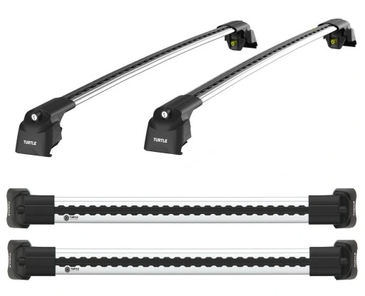 Takstativ Skoda Enyaq  iV 2020 -> / Volvo XC90 II 2014 -> │ Turtle Air2 Roof Rack Silver - sett 2 stk. Image 14