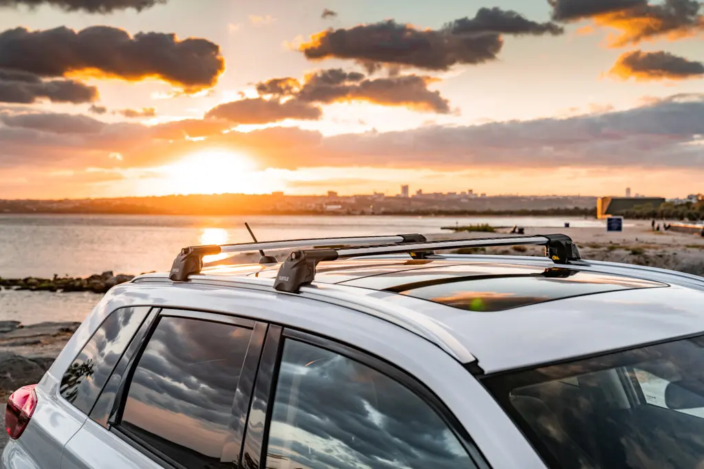 Takstativ Skoda Enyaq  iV 2020 -> / Volvo XC90 II 2014 -> │ Turtle Air2 Roof Rack Silver - sett 2 stk. Image 17