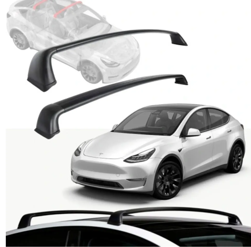 Takstativ Tesla Model Y 2020 -> │ Air Roof Rack Black - sett 2 stk. Image 4