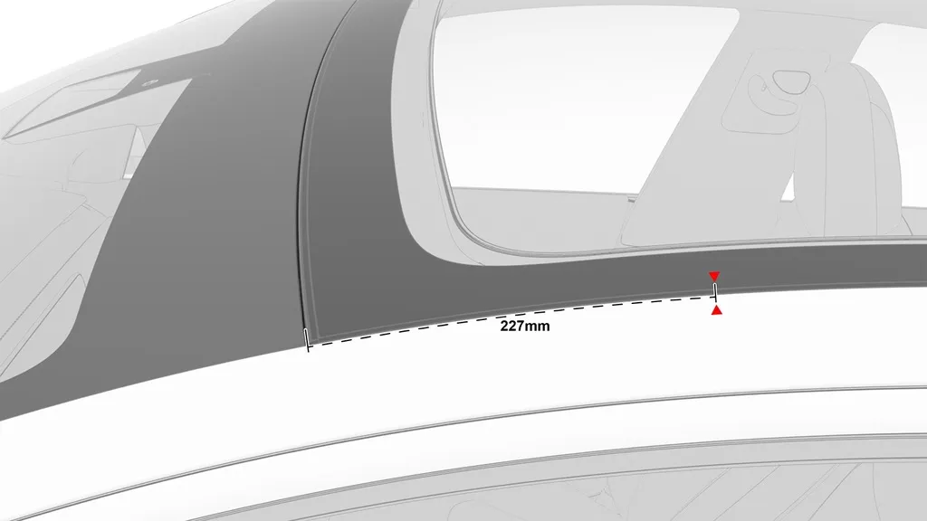 Takstativ Tesla Model Y 2020 -> │ Air Roof Rack Black - sett 2 stk. Image 5
