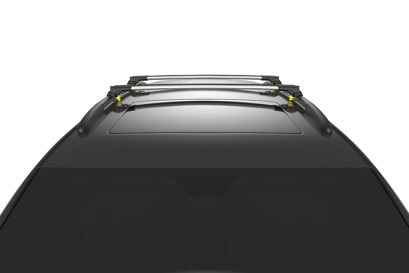 Takstativ Toyota Land Cruiser J150 2009 - 2024 / Mitsubishi Pajero IV 2006 - 2021 │ Turtle Air1 Roof Rack Silver – bilde 3