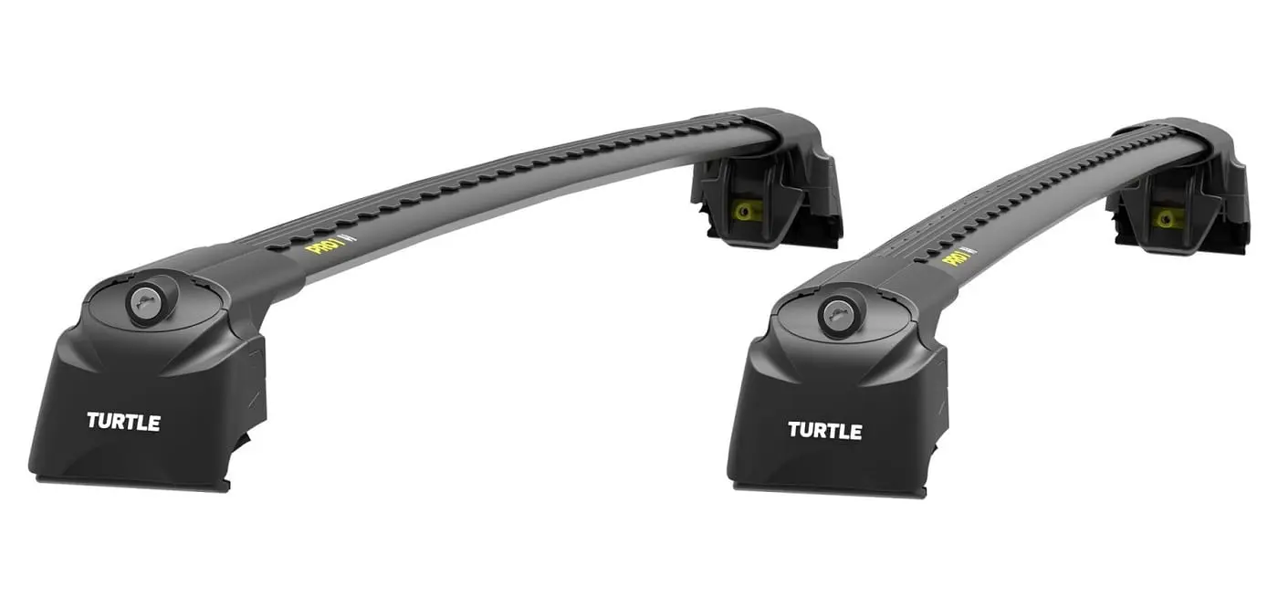 Takstativ Volvo V60 II 2018 -> / Lexus NX I 2014 - 2021  │ Turtle Air2 Roof Rack Black - sett 2 stk. Image 12