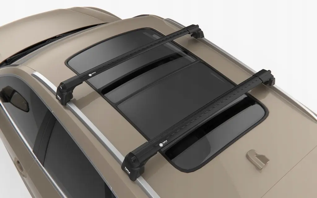 Takstativ Volvo V60 II 2018 -> / Lexus NX I 2014 - 2021  │ Turtle Air2 Roof Rack Black - sett 2 stk. Image 4