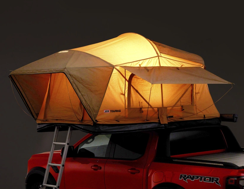 Taktelt ARB Flinders med stige – rask oppsett, solid ABS-gulv, madrass og LED-lys (140 x 240 cm) Image 18