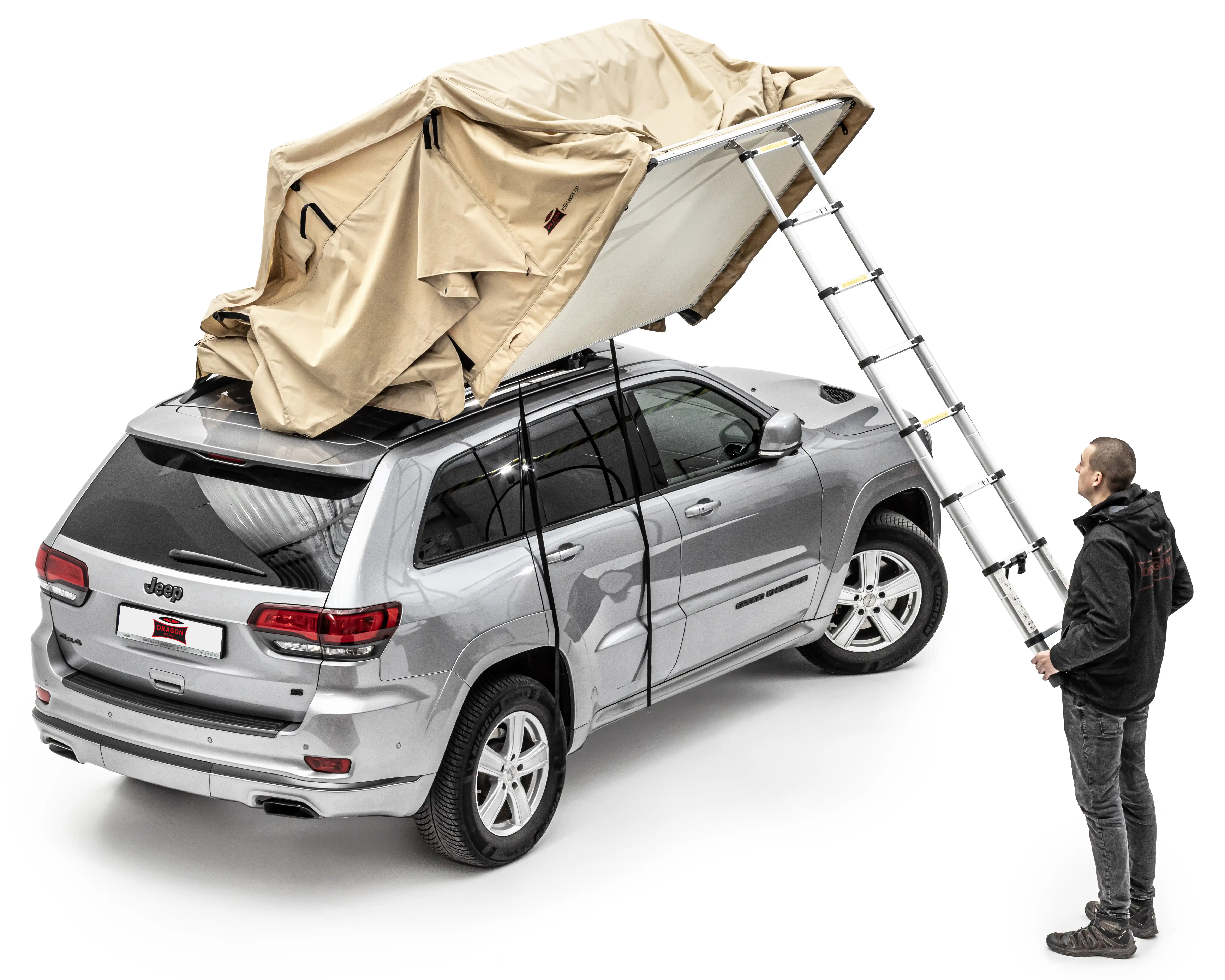 Taktelt Dragon 2.4 x 1.2 m – lett taktent for SUV, pickup, varebil og personbil 56 kg – bilde 8
