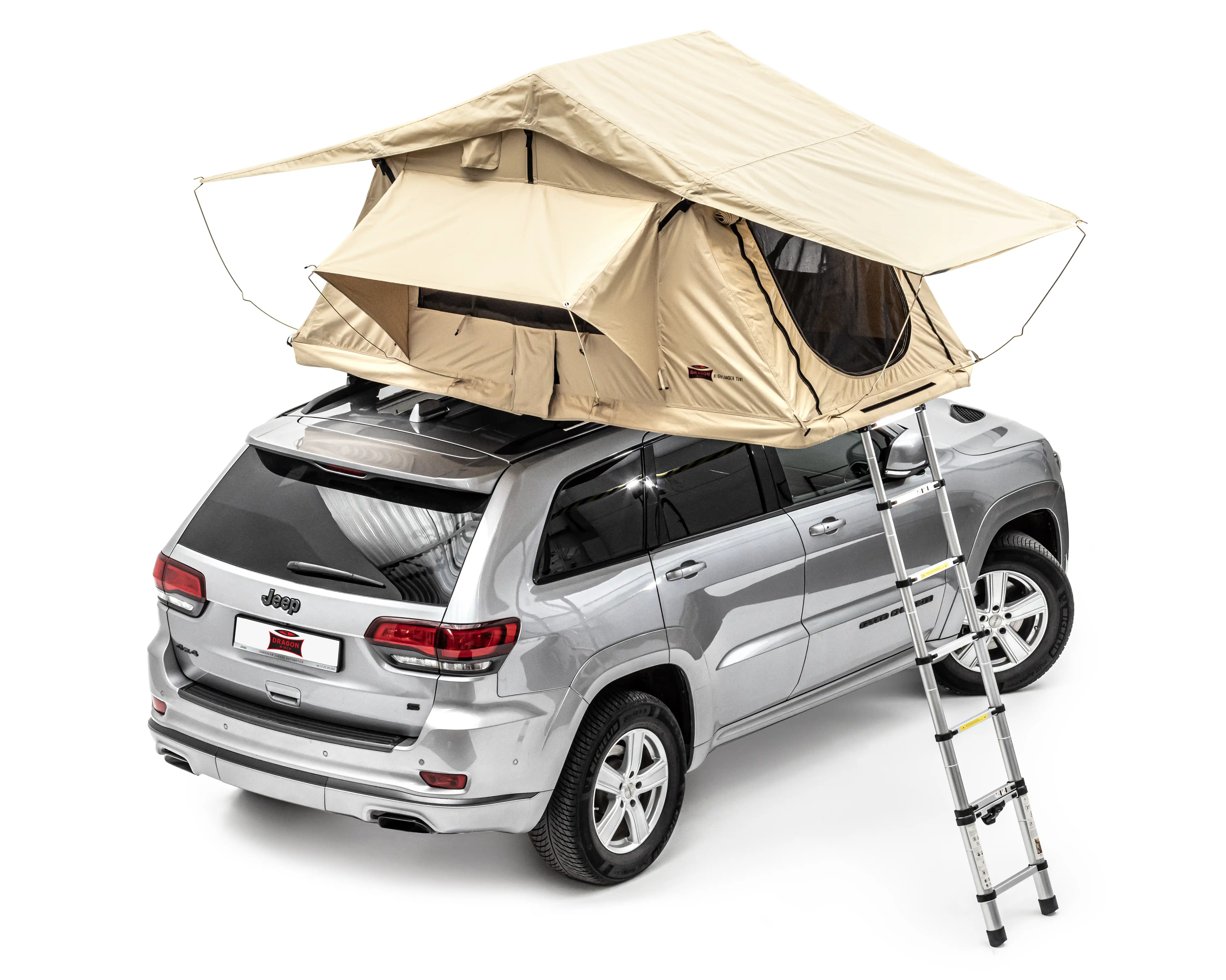 Taktelt Dragon 2.4 x 1.2 m – lett taktent for SUV, pickup, varebil og personbil 56 kg – bilde 9