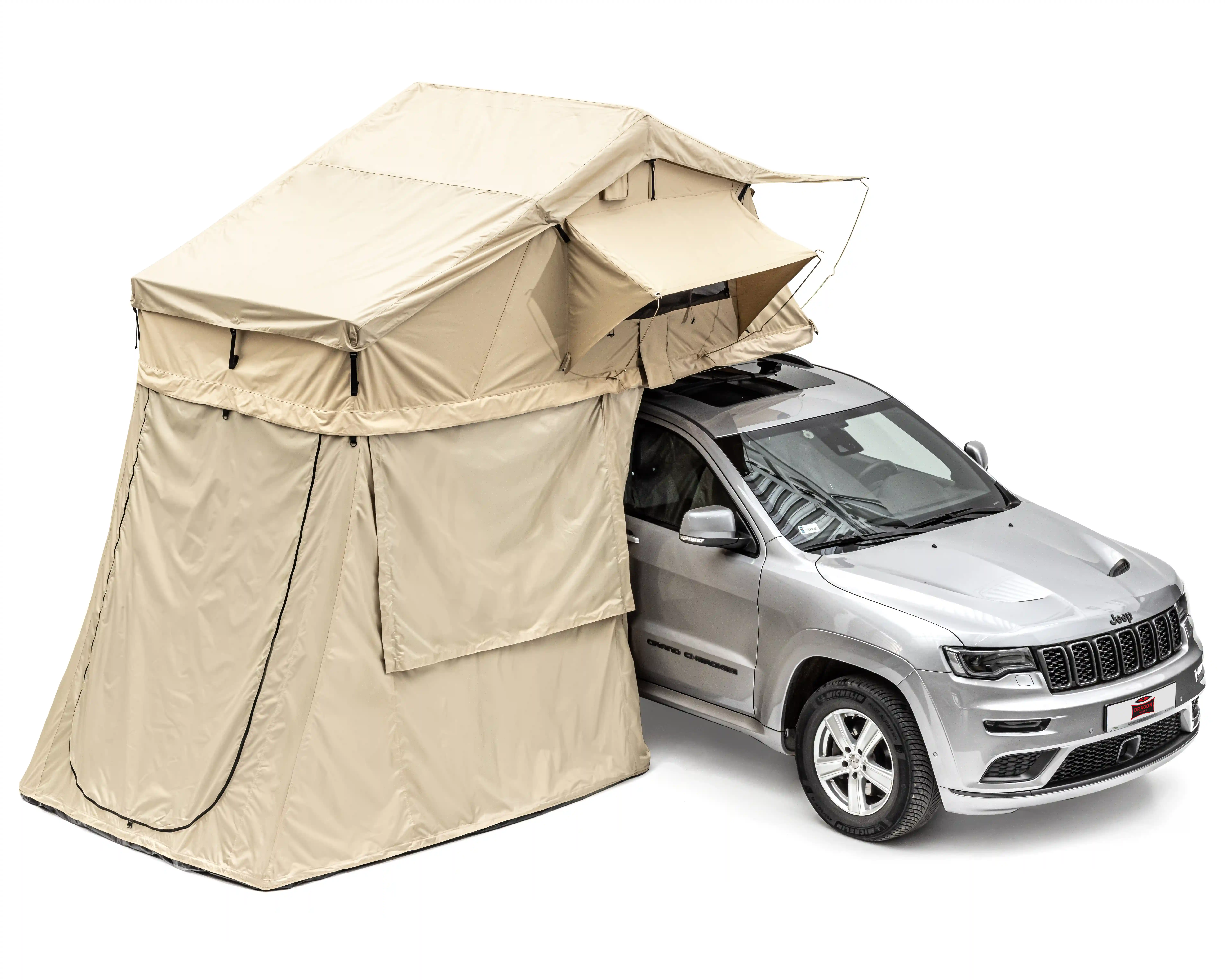 Taktelt Dragon med fortelt for SUV, pickup, varebil og personbil 69 kg