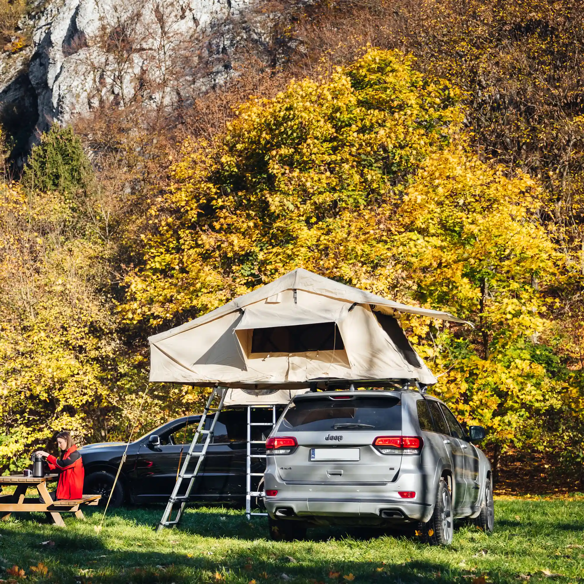 Taktelt Dragon med fortelt for SUV, pickup, varebil og personbil 69 kg – bilde 13