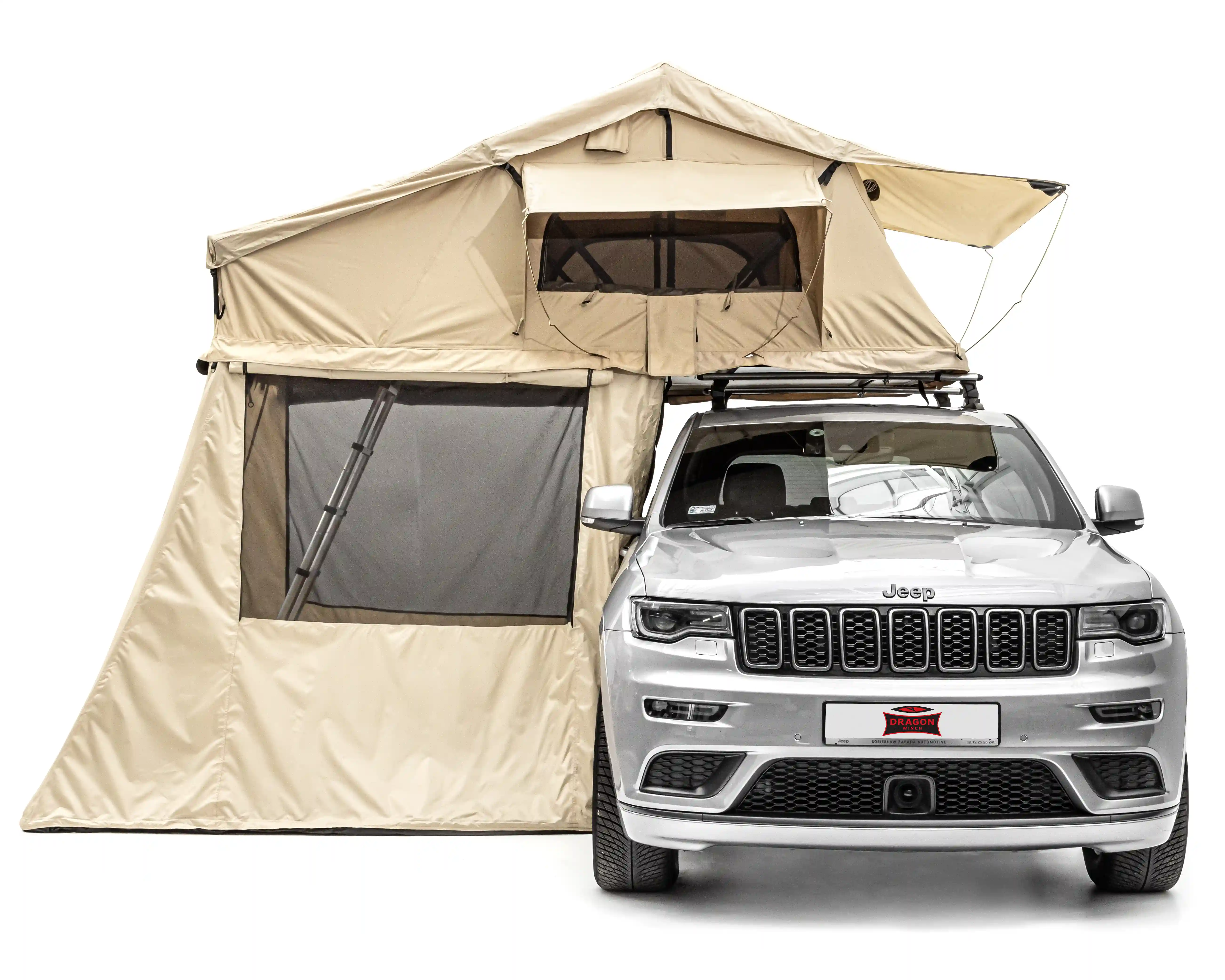 Taktelt Dragon med fortelt for SUV, pickup, varebil og personbil 69 kg – bilde 4