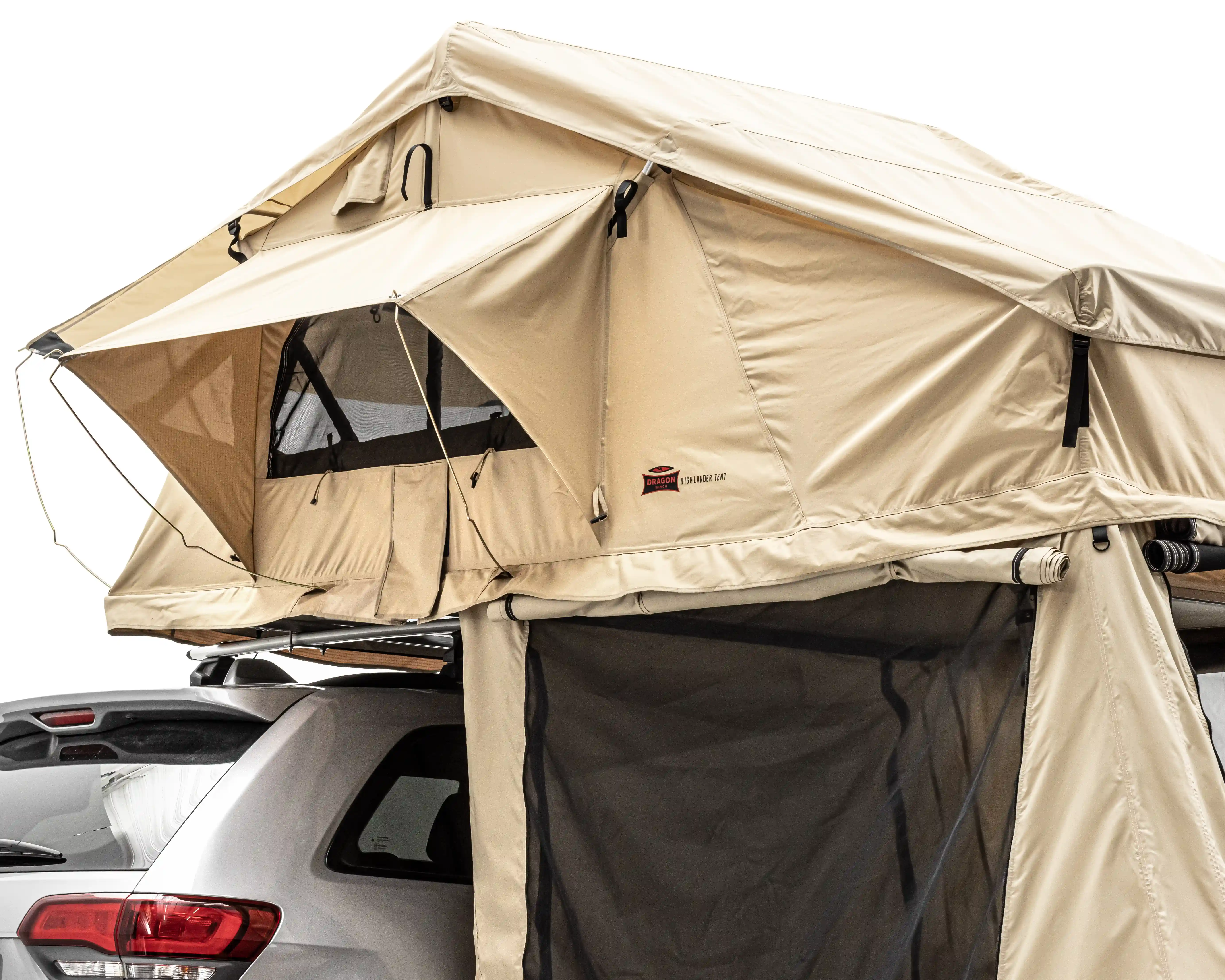 Taktelt Dragon med fortelt for SUV, pickup, varebil og personbil 69 kg – bilde 6