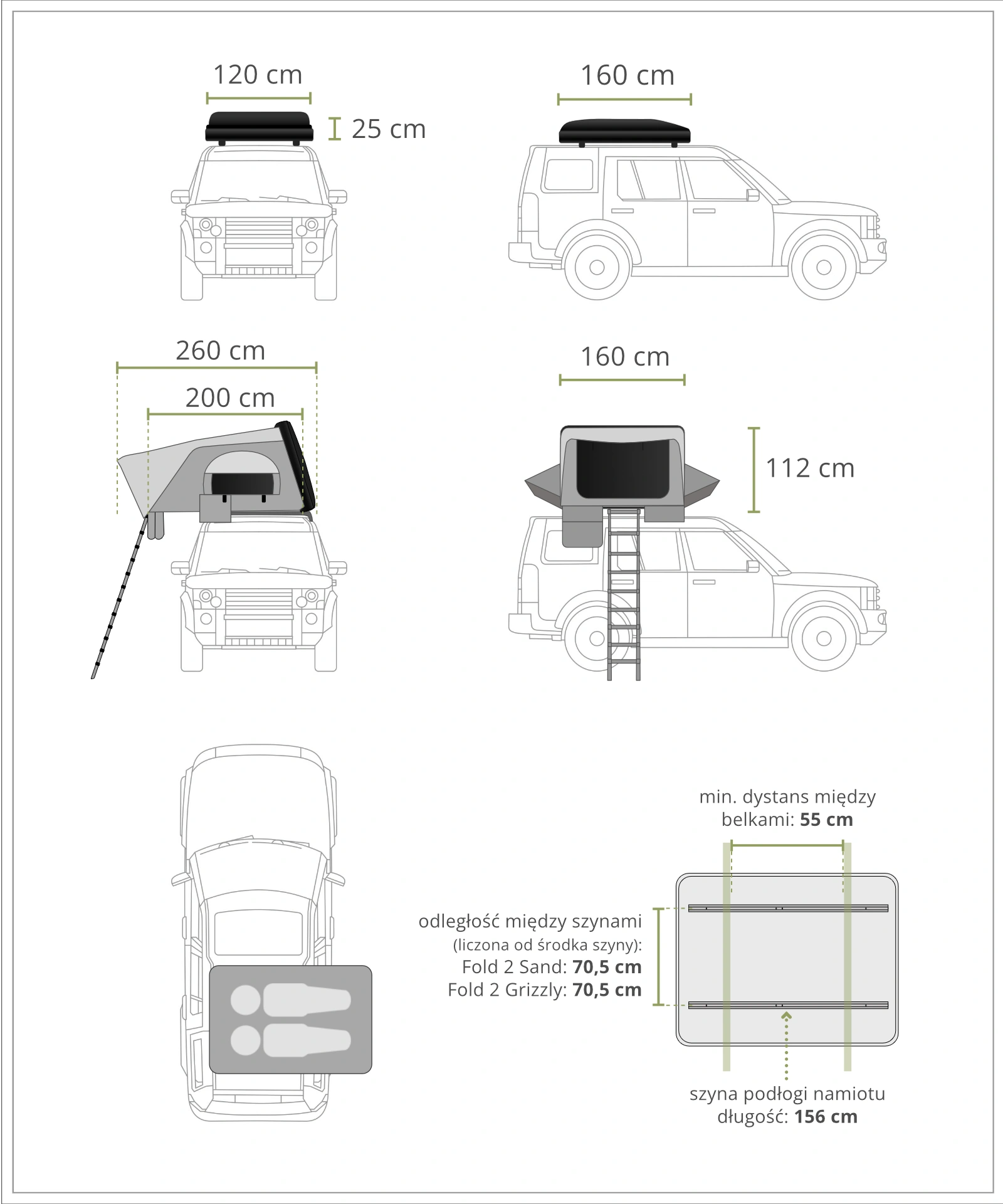 Taktelt Offlander Fold 2 Sand │ Hard shell - Hardtop - 2 personer – bilde 26